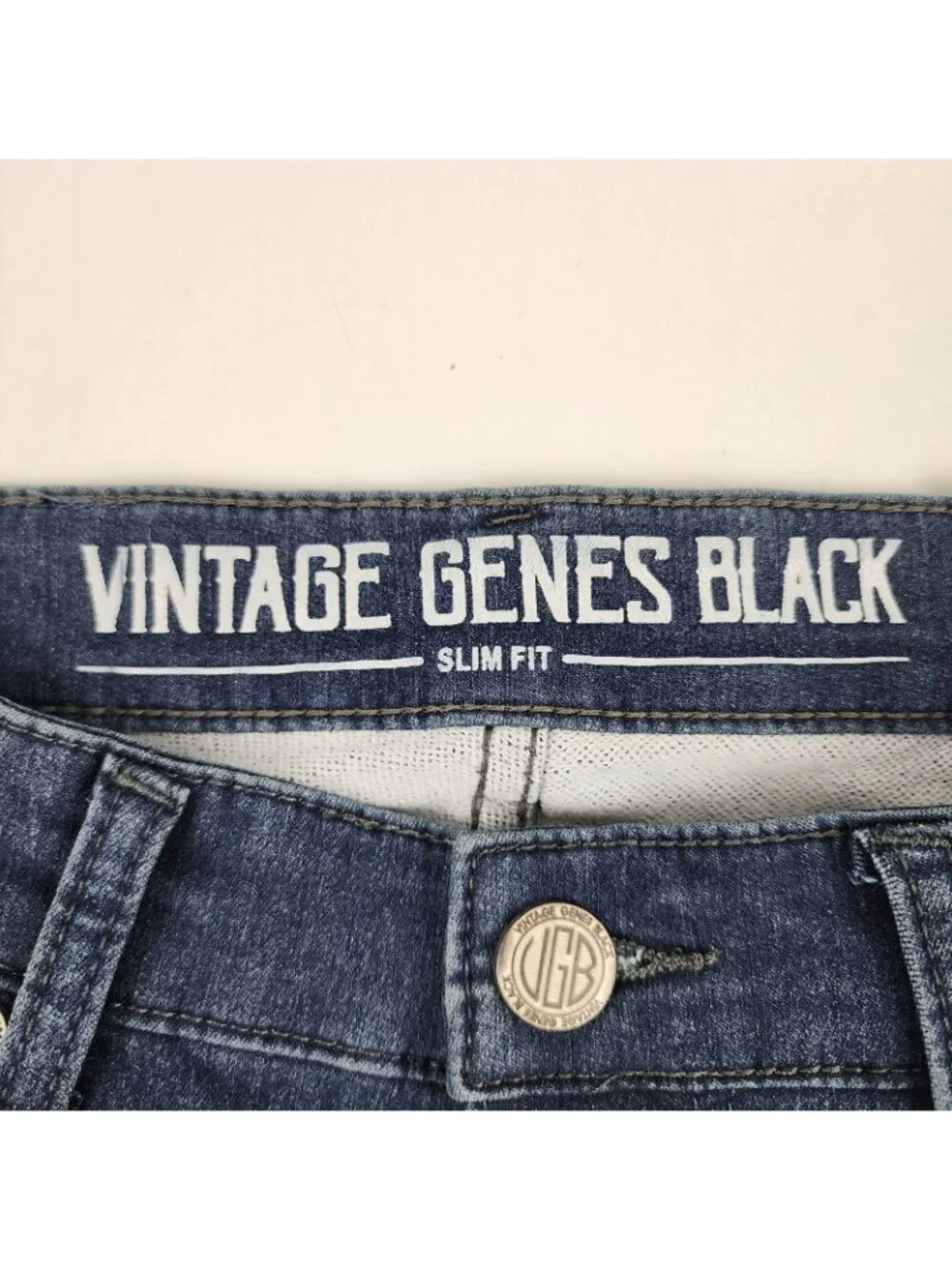 Vintage Genes Black Shorts Mens 30W Blue Slim Fit (30x8) NWT